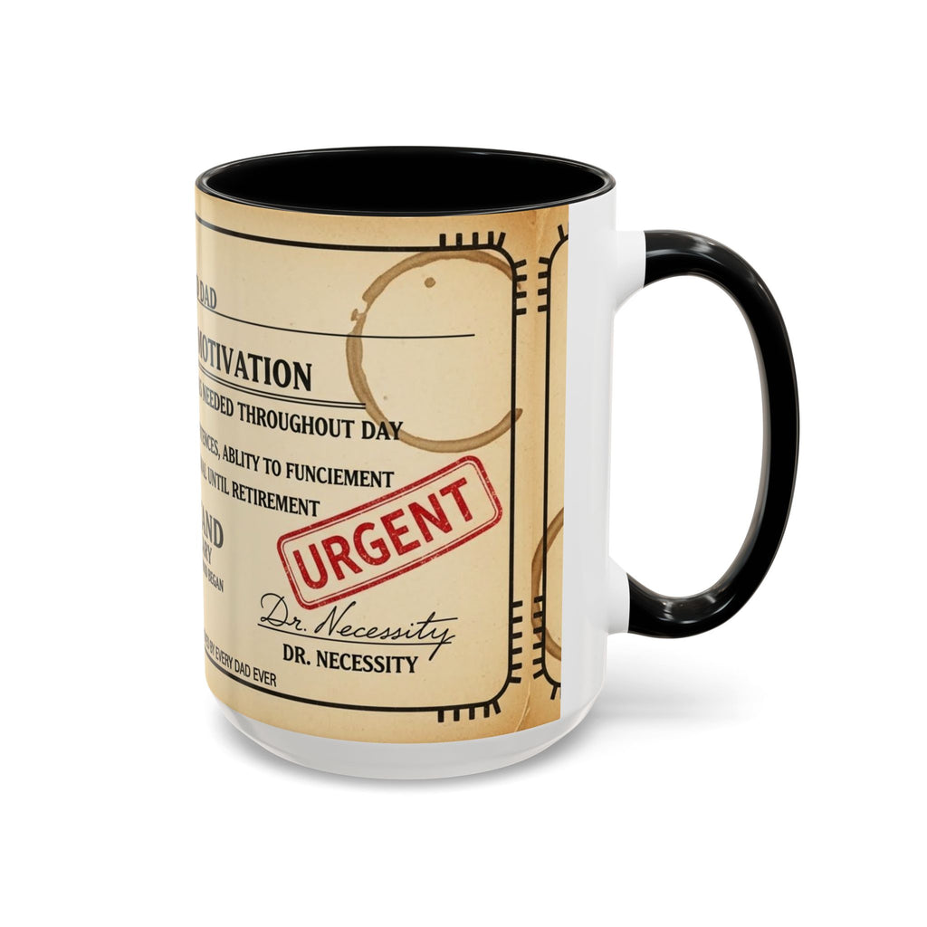 Prescription Coffee Mug — "MR. EXHAUSTED DAD" Liquid Motivation Rx (11/15oz)
