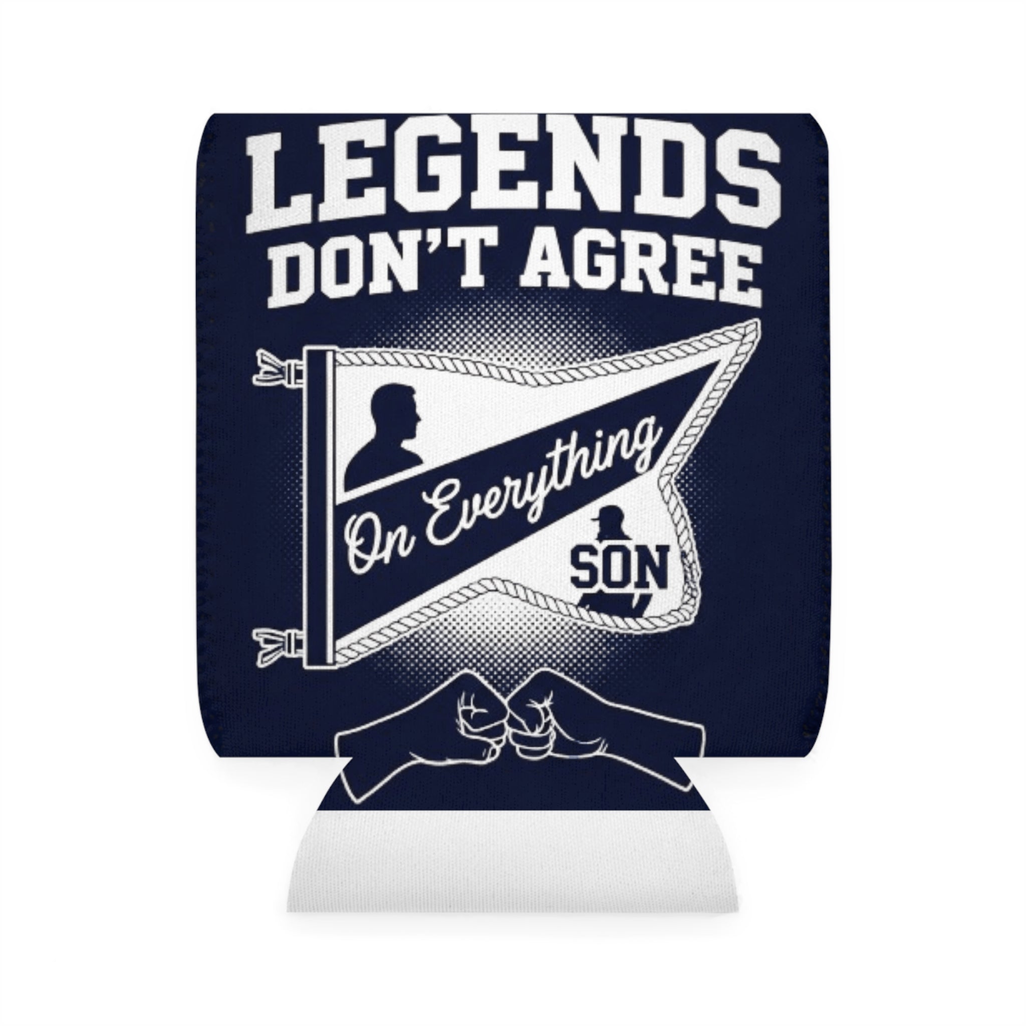 Father vs Son Sports Rivalry Can Cooler Sleeve