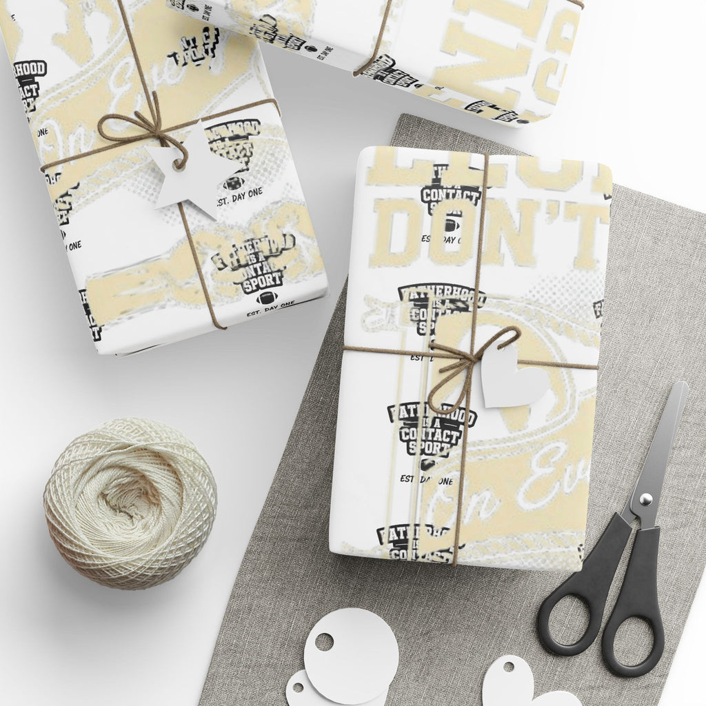 Gift Wrap - Fatherhood Contact Sport Design