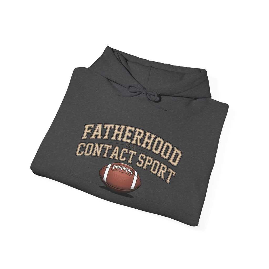 Vintage 1970s College Football Hoodie - Fatherhood is a Contact Sport