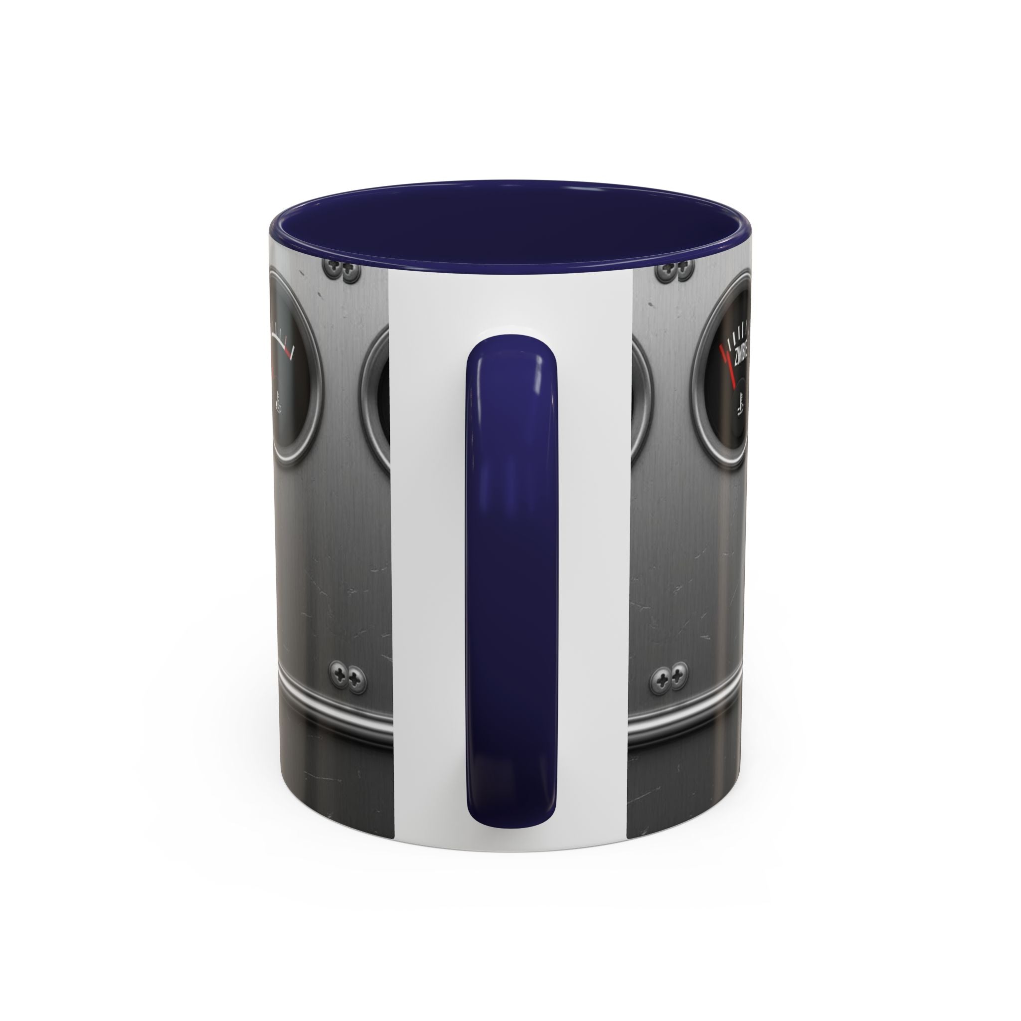 Accent Coffee Mug — "Premium Dad Fuel: Legendary Dad Mode Activated" Vintage Gauge Design