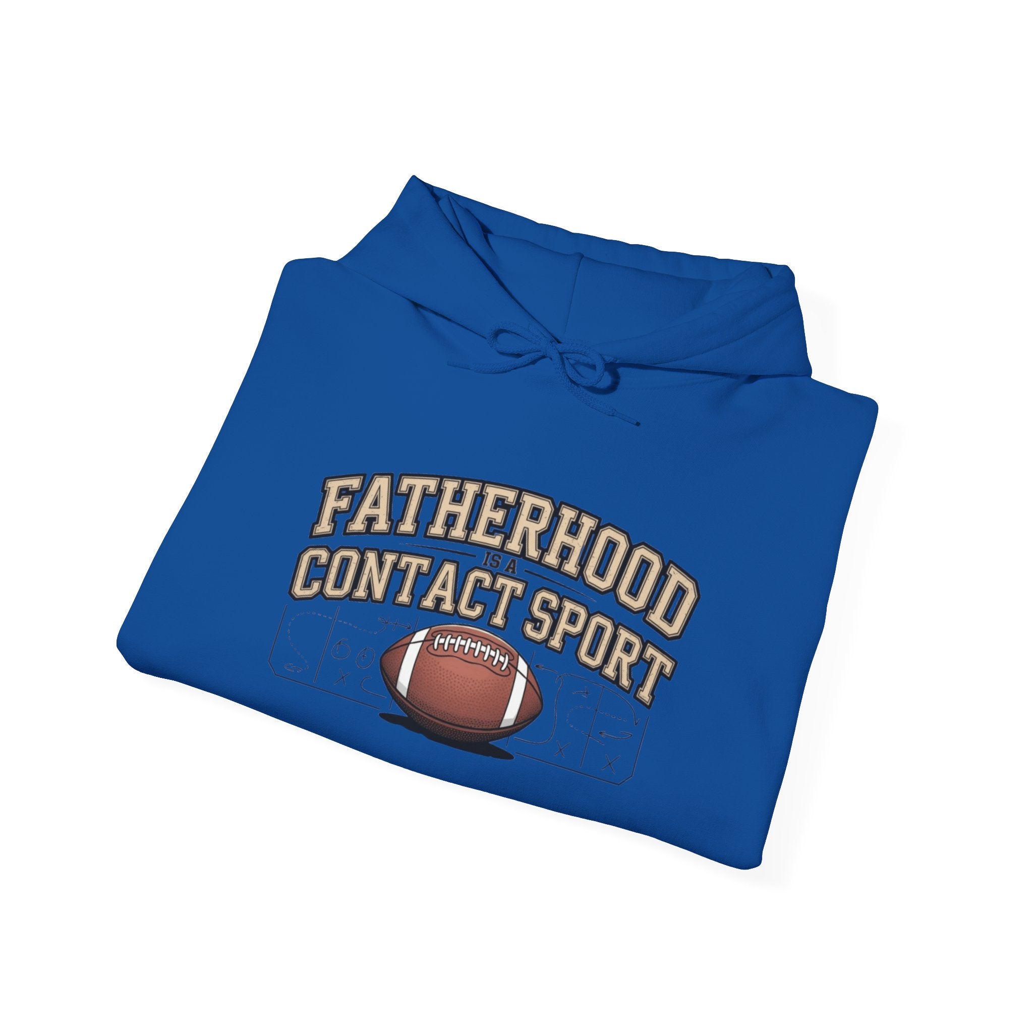 Vintage 1970s College Football Hoodie - Fatherhood is a Contact Sport