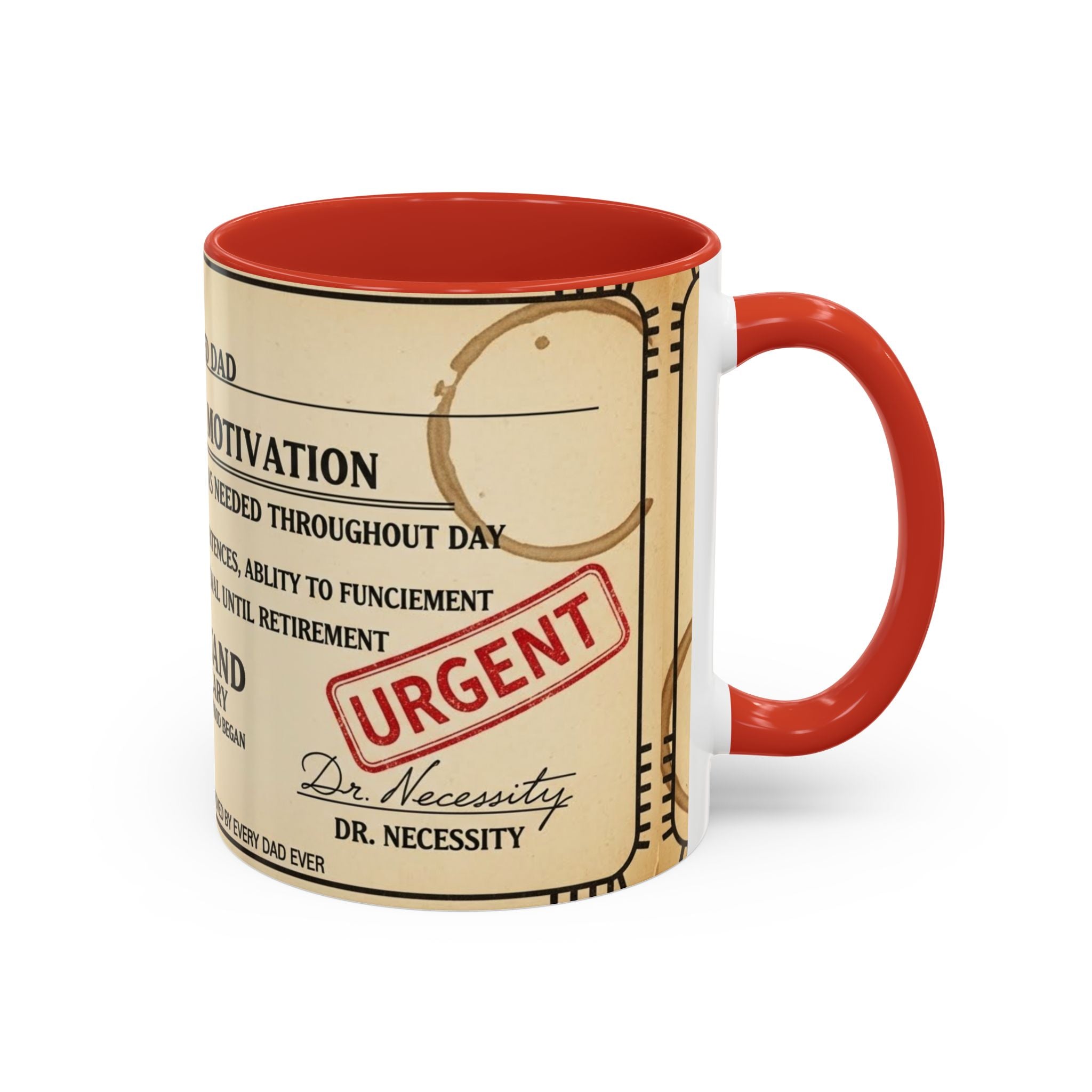 Prescription Coffee Mug — "MR. EXHAUSTED DAD" Liquid Motivation Rx (11/15oz)