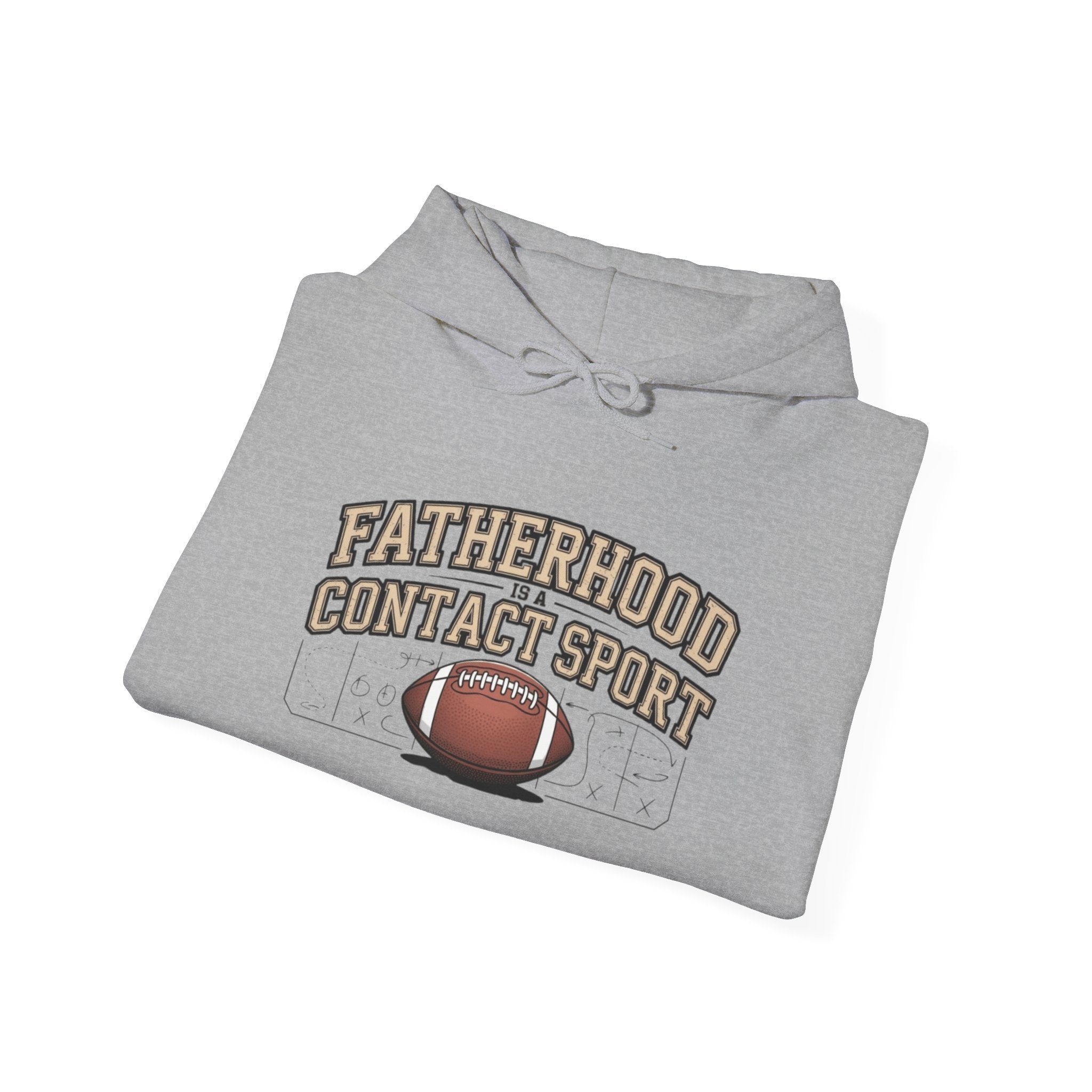 Vintage 1970s College Football Hoodie - Fatherhood is a Contact Sport
