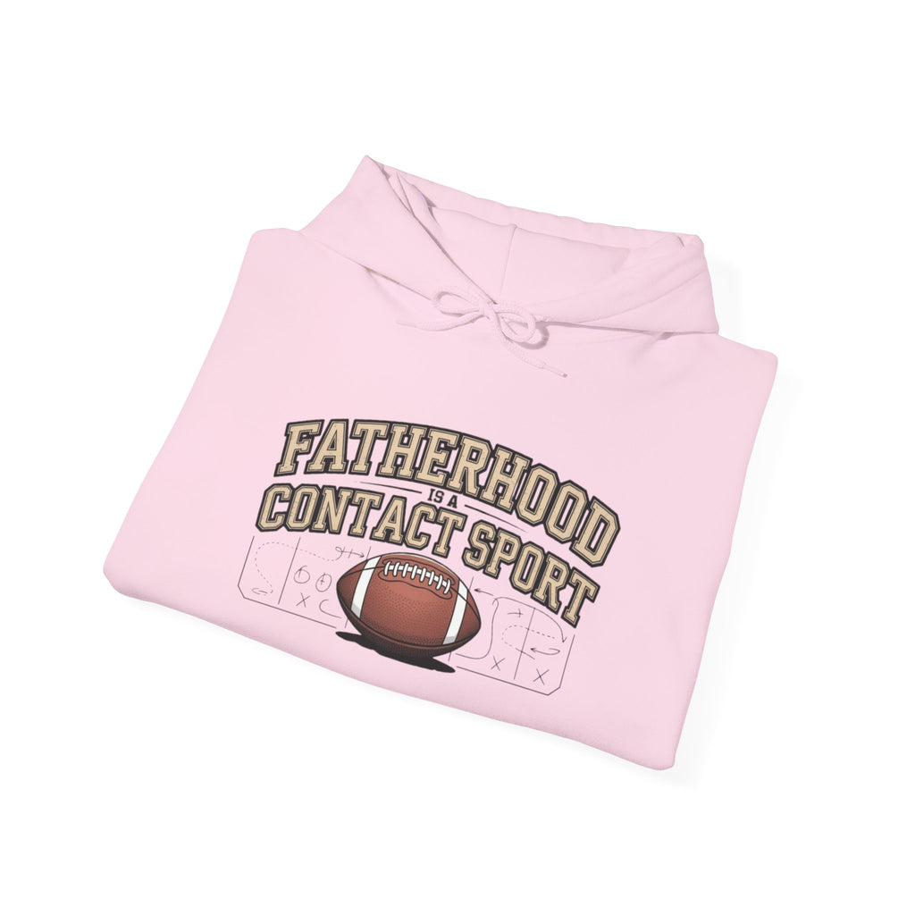Vintage 1970s College Football Hoodie - Fatherhood is a Contact Sport
