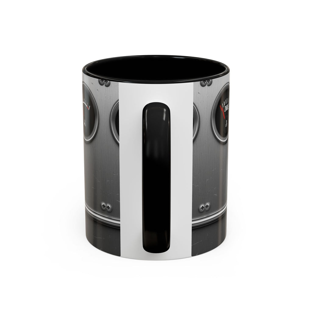 Accent Coffee Mug — "Premium Dad Fuel: Legendary Dad Mode Activated" Vintage Gauge Design