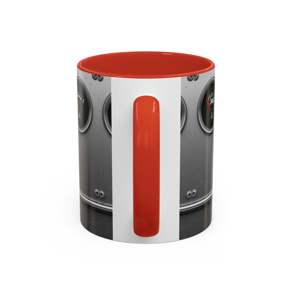 Accent Coffee Mug — "Premium Dad Fuel: Legendary Dad Mode Activated" Vintage Gauge Design