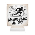 Can Cooler Sleeve - Playful Dad Quarterback Making Plays All Day