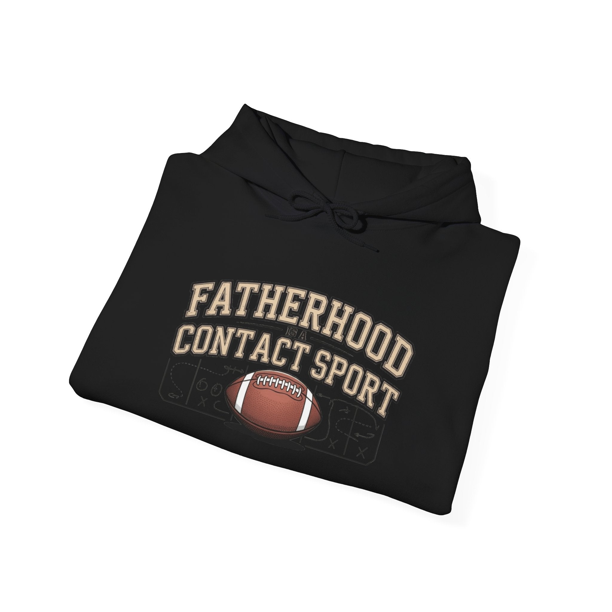 Vintage 1970s College Football Hoodie - Fatherhood is a Contact Sport
