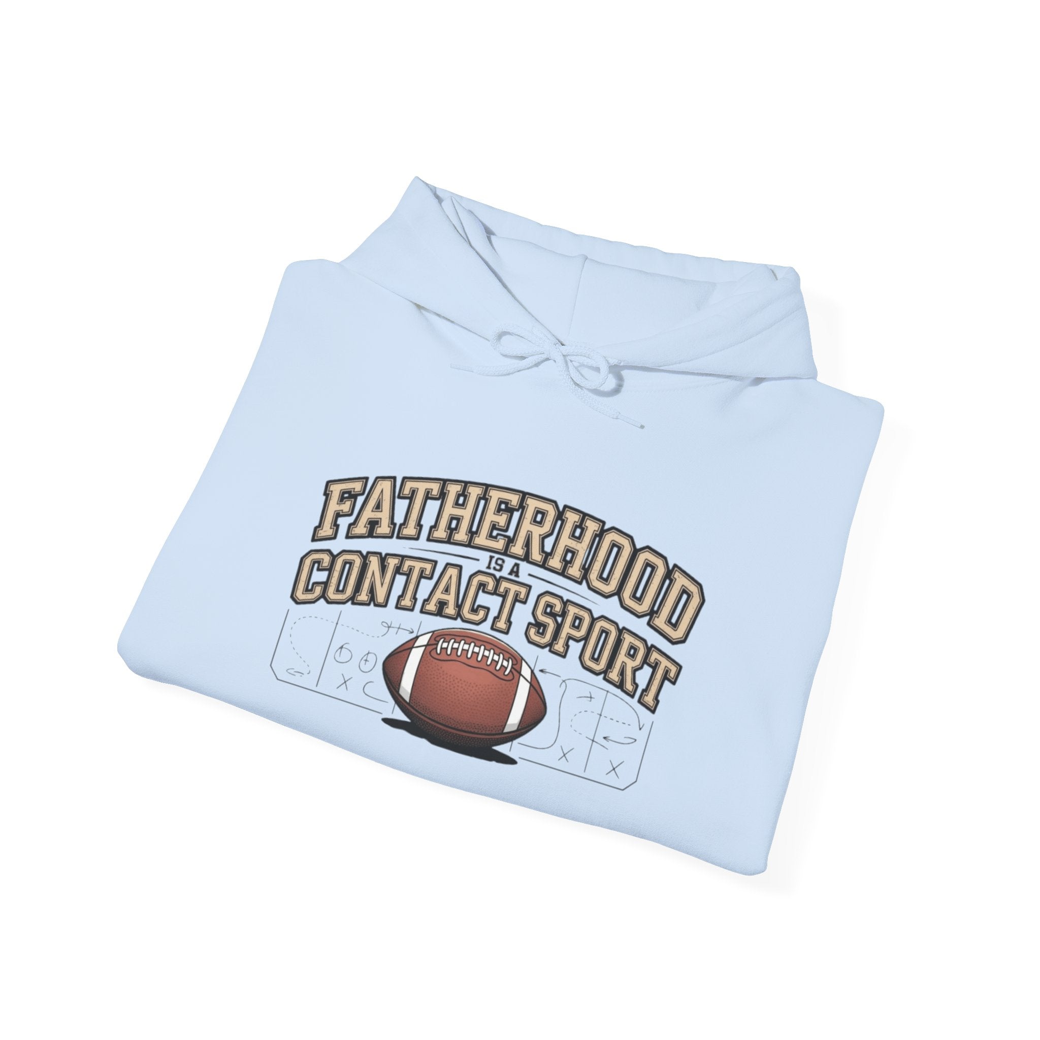 Vintage 1970s College Football Hoodie - Fatherhood is a Contact Sport