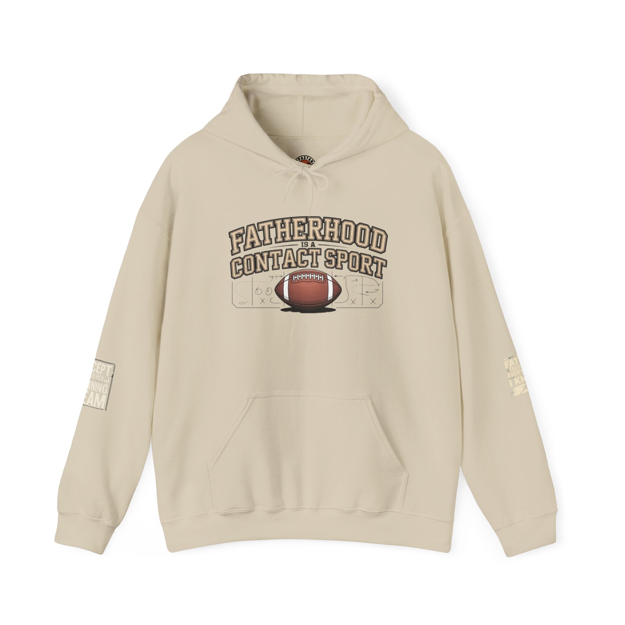Vintage 1970s College Football Hoodie - Fatherhood is a Contact Sport