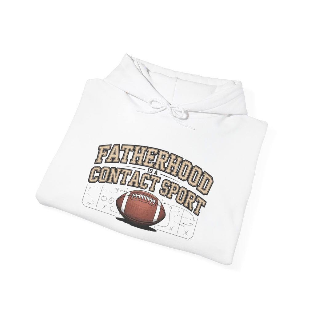 Vintage 1970s College Football Hoodie - Fatherhood is a Contact Sport