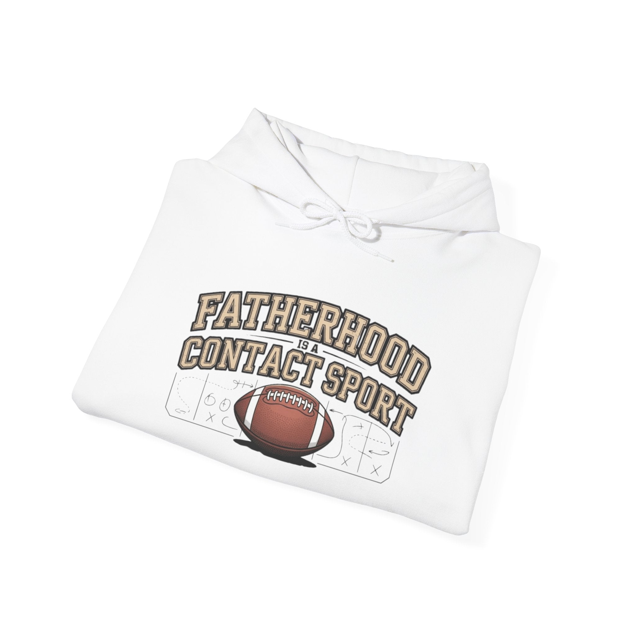 Vintage 1970s College Football Hoodie - Fatherhood is a Contact Sport