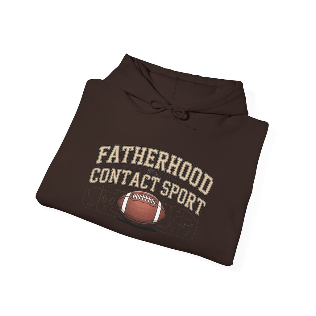 Vintage 1970s College Football Hoodie - Fatherhood is a Contact Sport