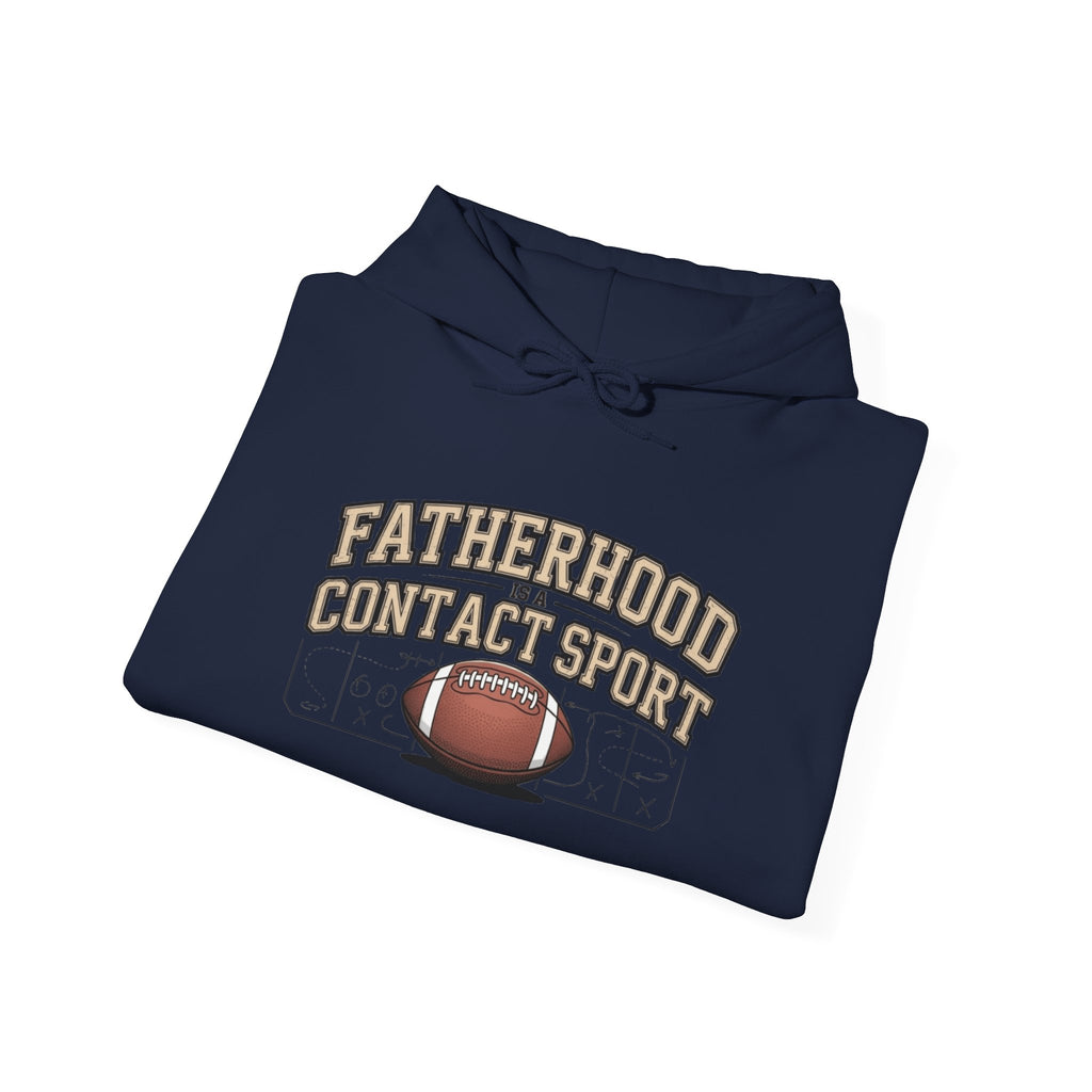 Vintage 1970s College Football Hoodie - Fatherhood is a Contact Sport