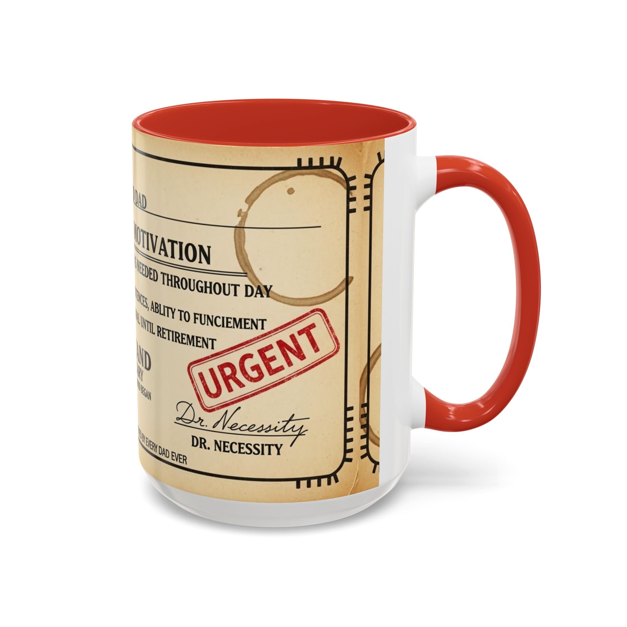 Prescription Coffee Mug — "MR. EXHAUSTED DAD" Liquid Motivation Rx (11/15oz)