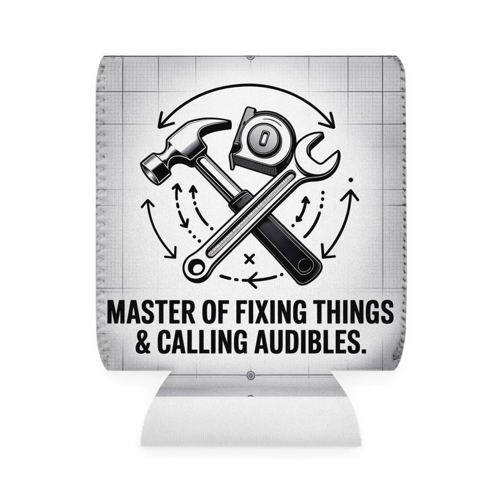 Can Cooler Sleeve — "Master of Fixing Things & Calling Audibles" Blueprint Design