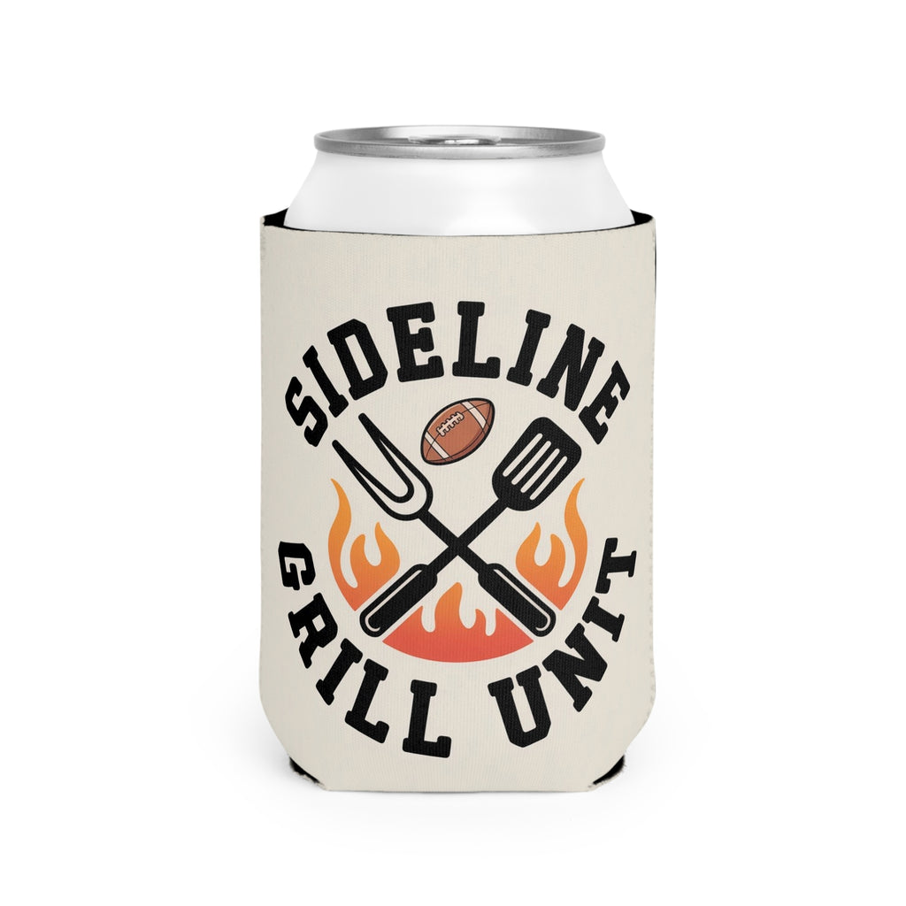 Can Cooler Sleeve - Dad’s Sideline Grill Unit Sports Parody Badge