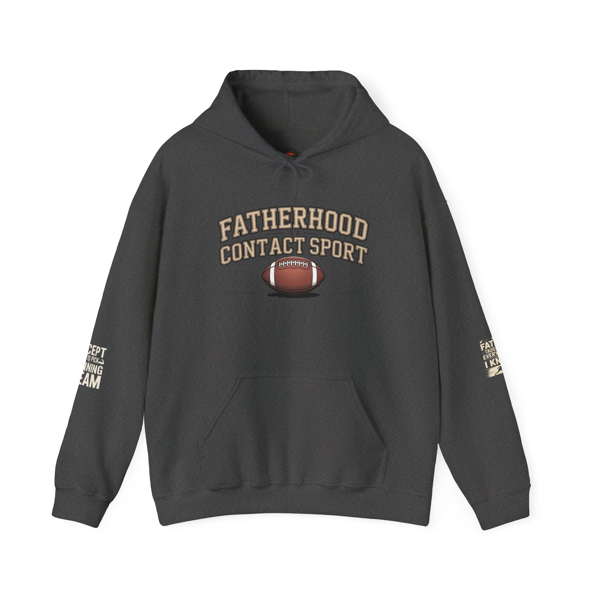 Vintage 1970s College Football Hoodie - Fatherhood is a Contact Sport