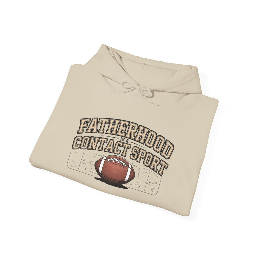 Vintage 1970s College Football Hoodie - Fatherhood is a Contact Sport