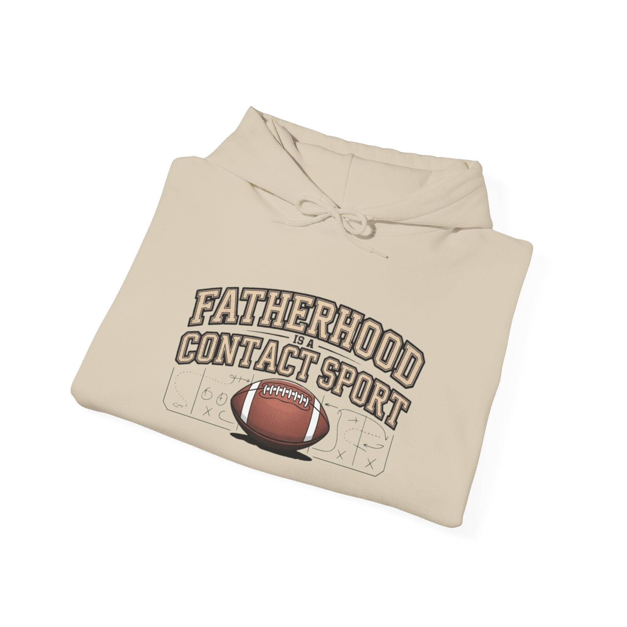 Vintage 1970s College Football Hoodie - Fatherhood is a Contact Sport