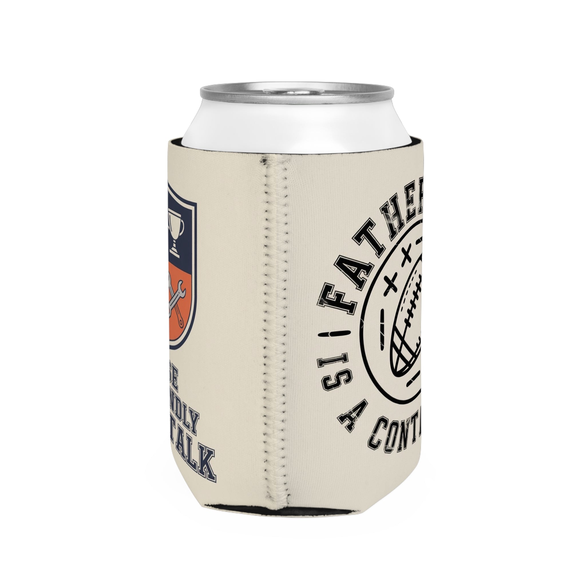 Can Cooler Sleeve - 'House of Friendly Trash Talk' Father's Joke Gift