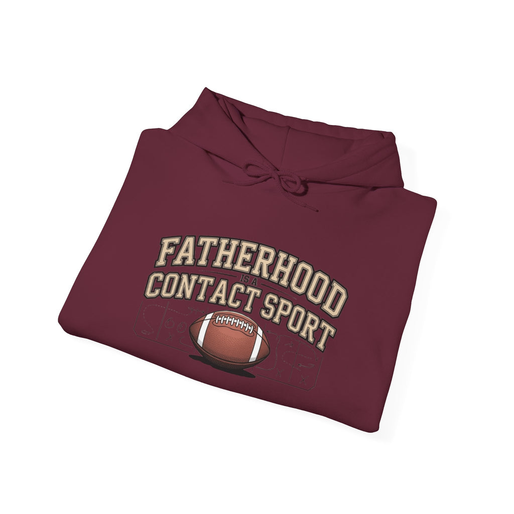 Vintage 1970s College Football Hoodie - Fatherhood is a Contact Sport