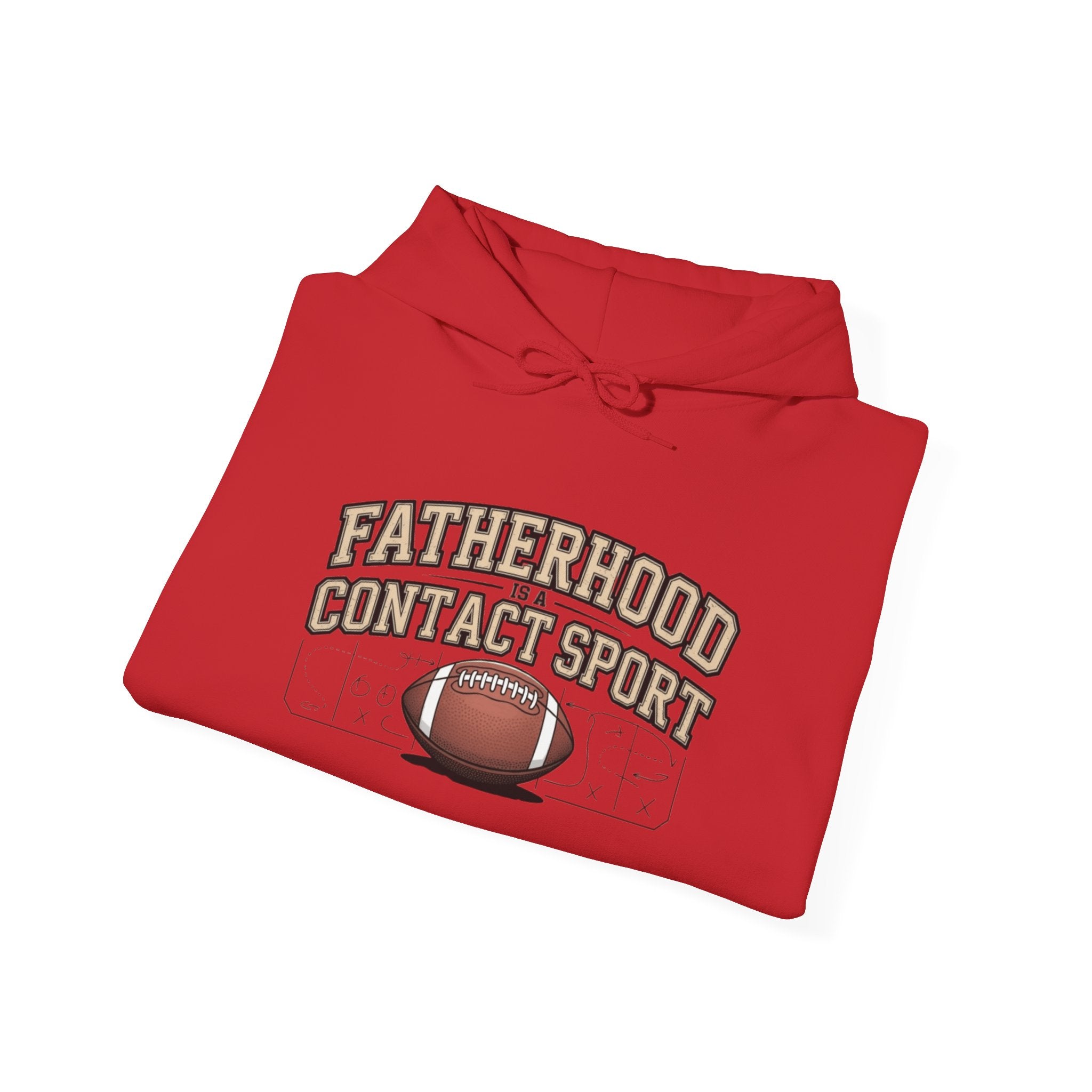 Vintage 1970s College Football Hoodie - Fatherhood is a Contact Sport