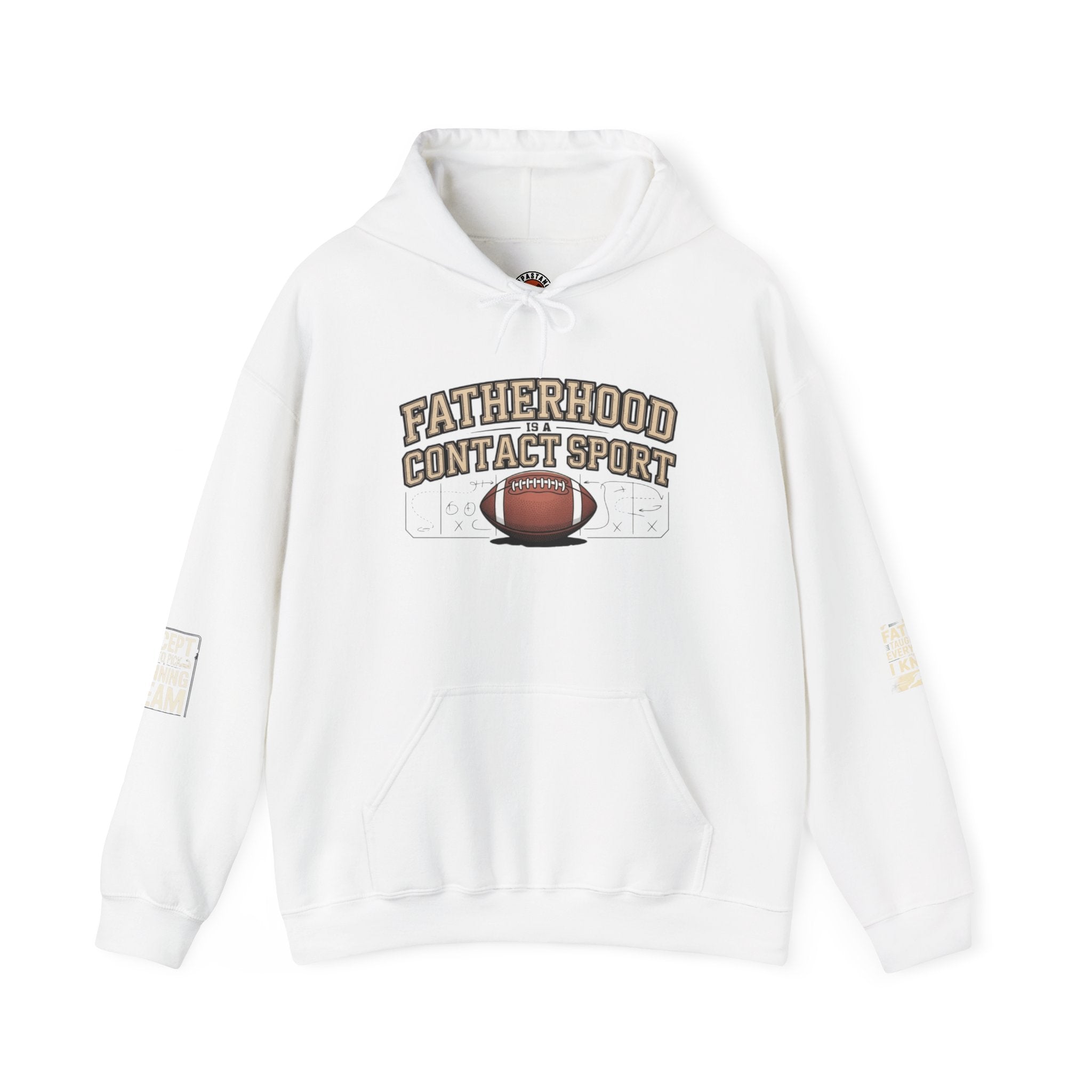 Vintage 1970s College Football Hoodie - Fatherhood is a Contact Sport