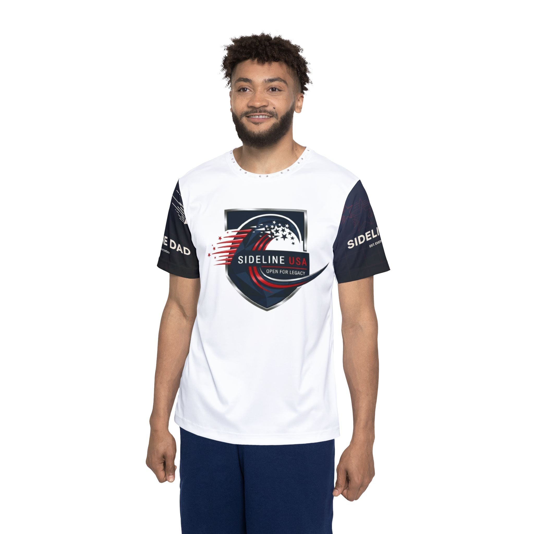 Patriotic World Cup 2026 Men’s Sports Jersey — Sideline USA Performance Team Tee