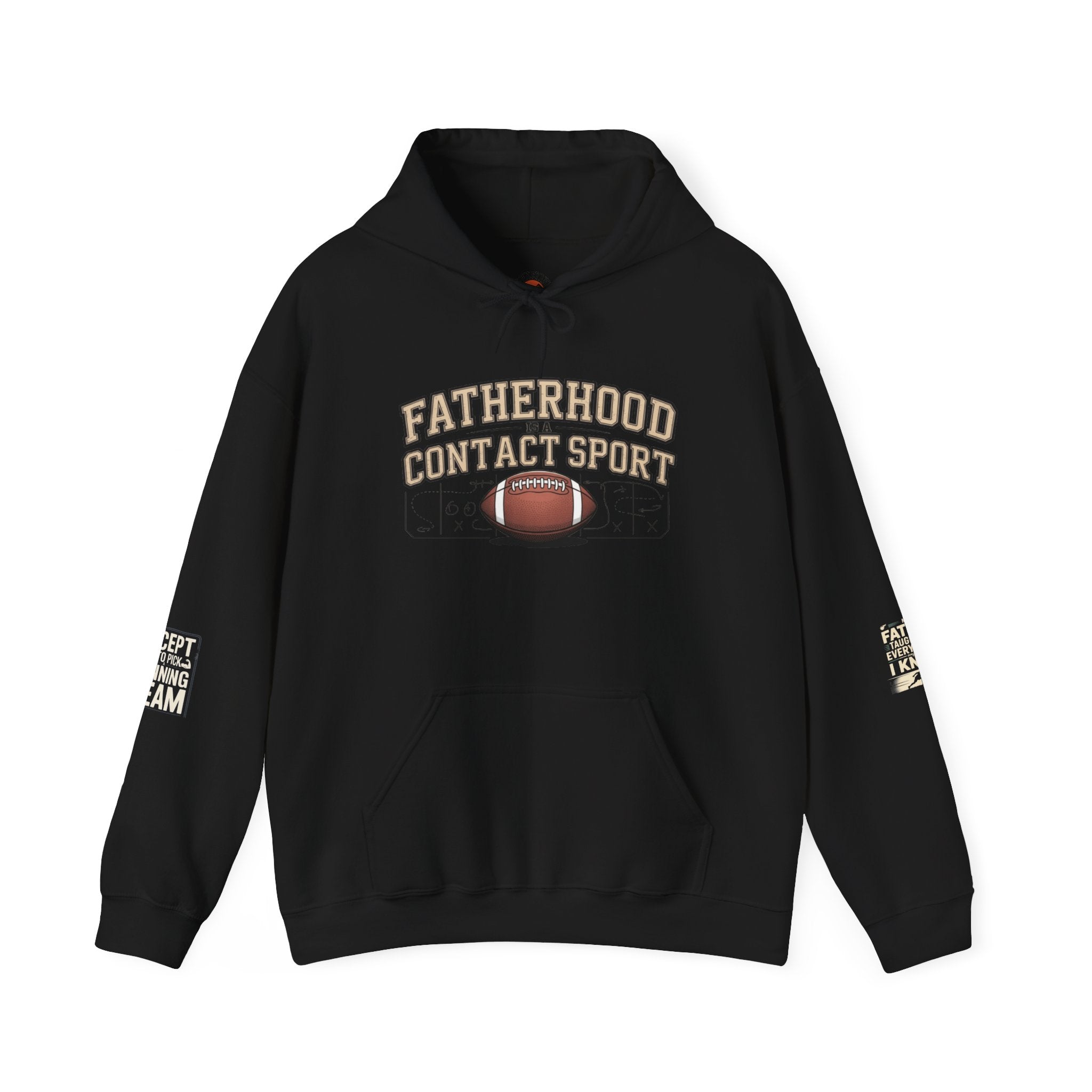 Vintage 1970s College Football Hoodie - Fatherhood is a Contact Sport