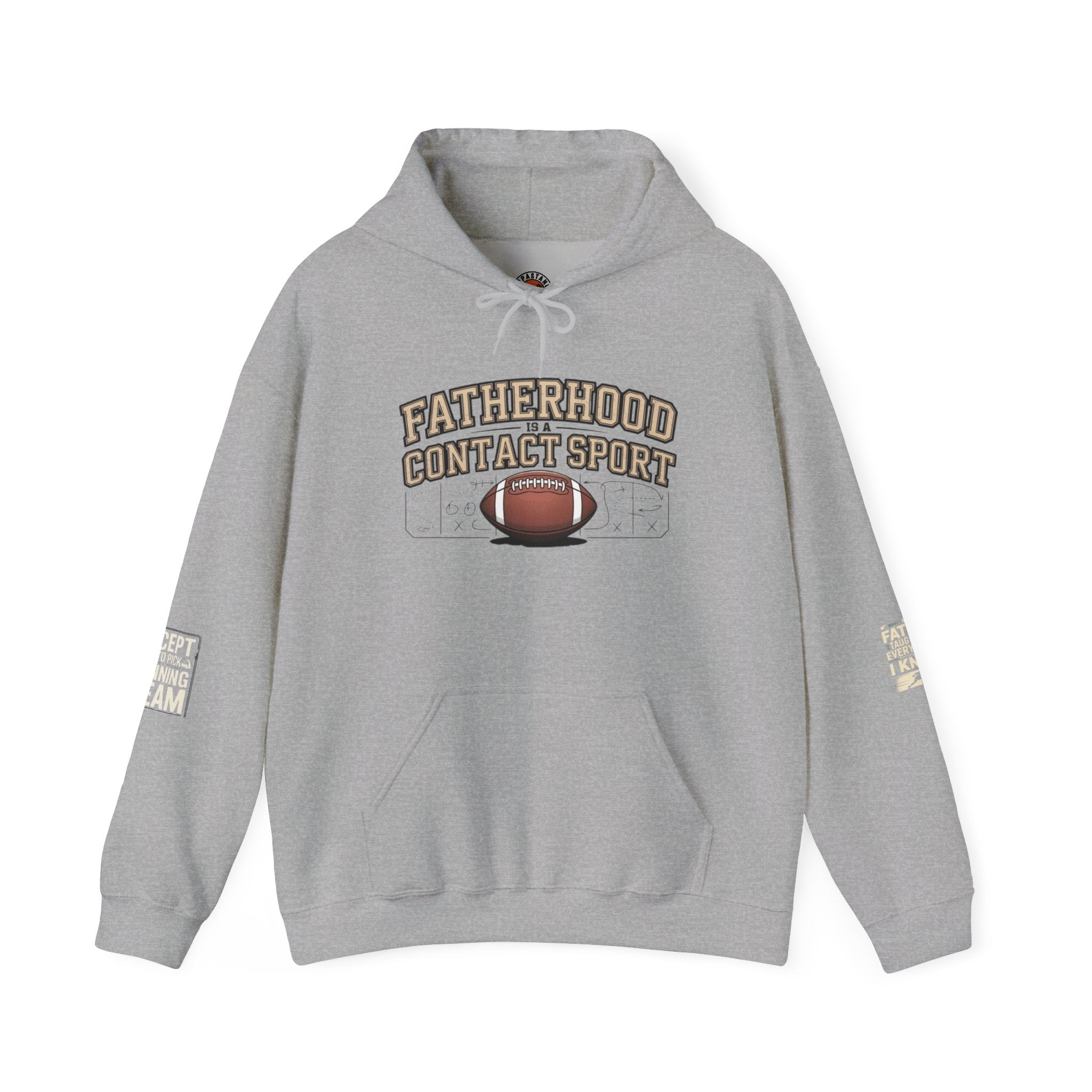 Vintage 1970s College Football Hoodie - Fatherhood is a Contact Sport