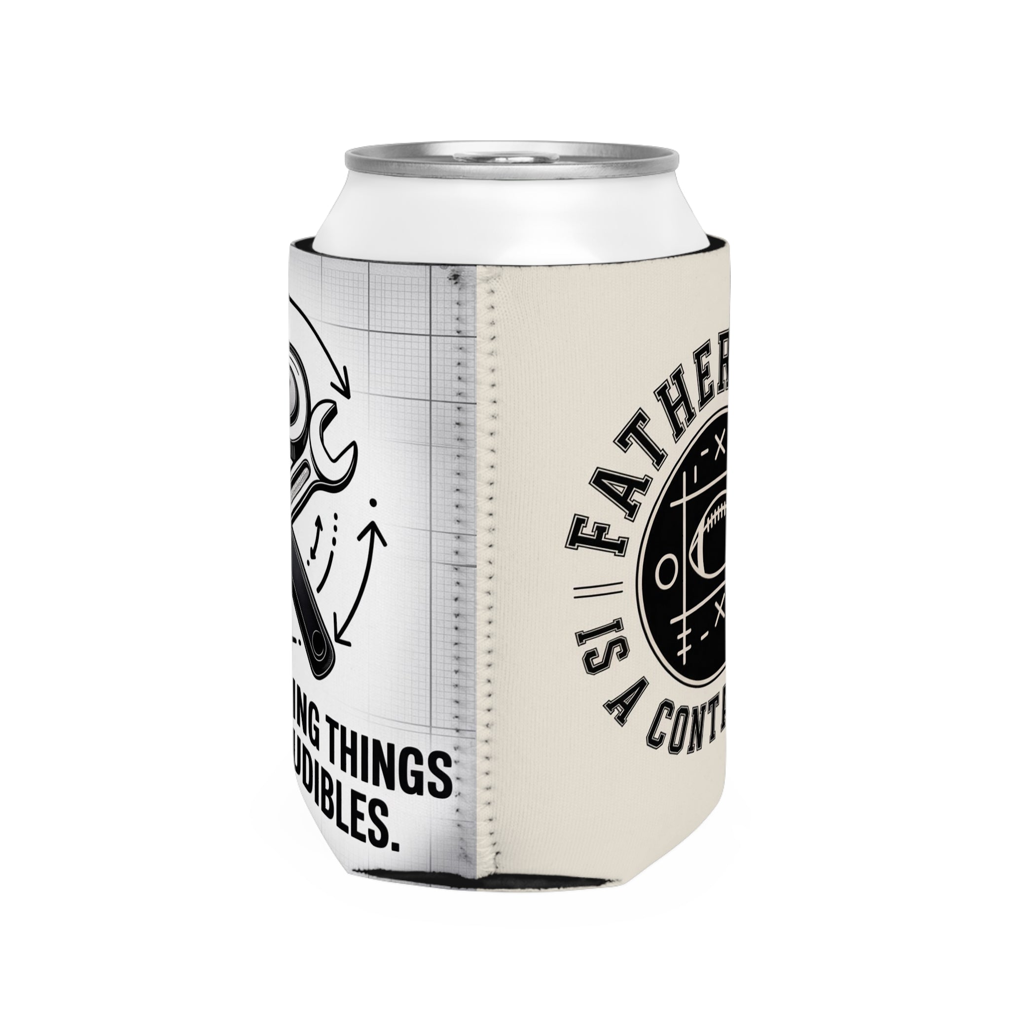 Can Cooler Sleeve — "Master of Fixing Things & Calling Audibles" Blueprint Design