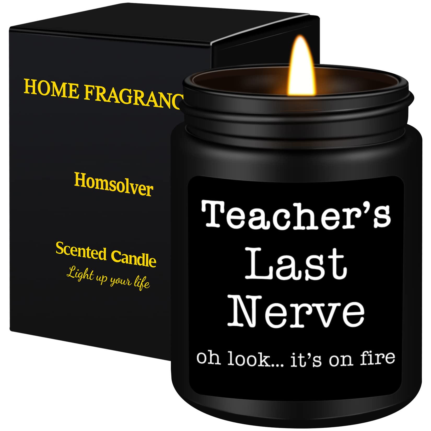 Homsolver Dad Gifts from Daughter Son, Gift for Dad Who Wants Nothing, Birthday Fathers Day Christmas for Stepdad Adoptive Father, Dad's Last Nerve Sandalwood Scented Candle