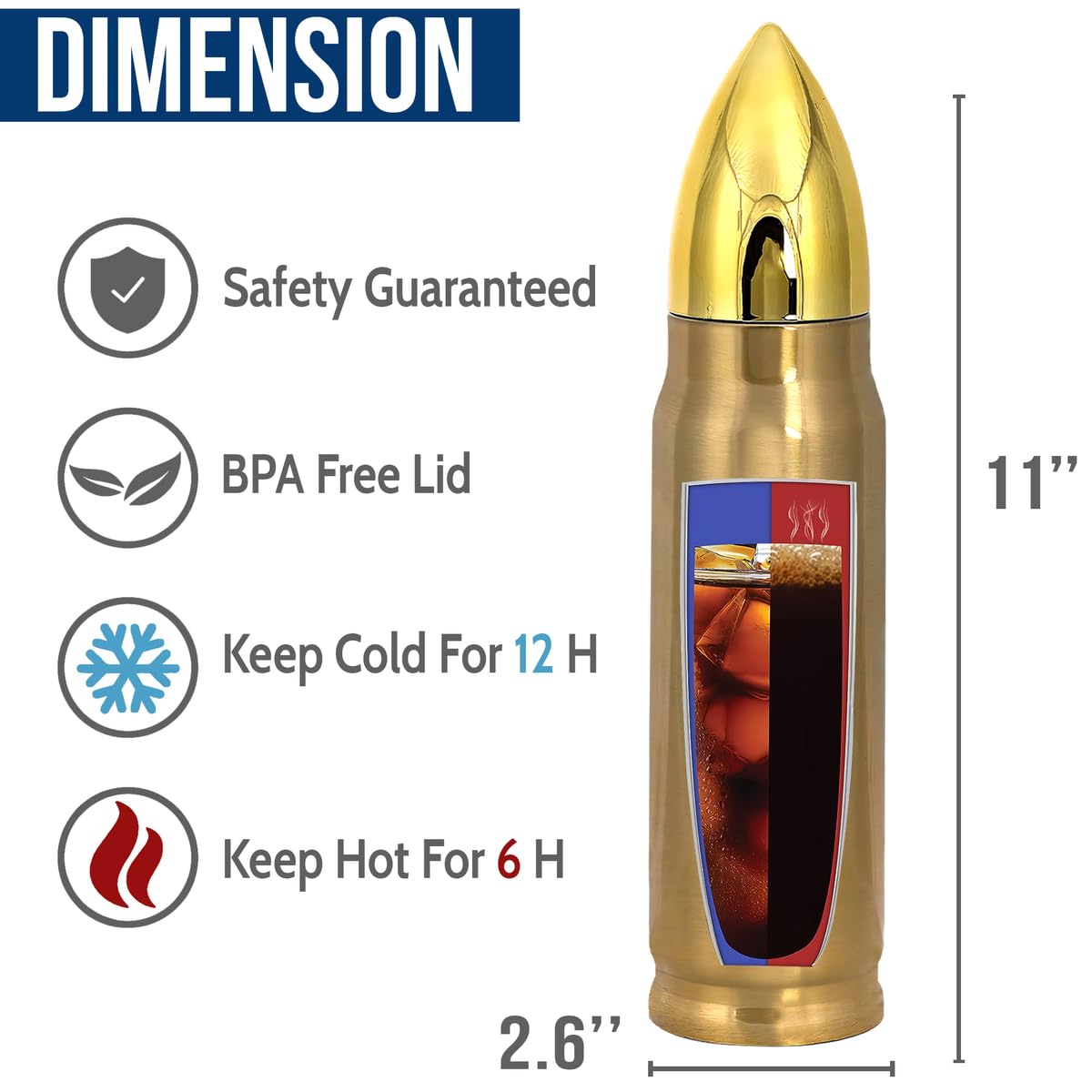 Gifts for Dad – Christmas, Xmas, Birthday Gift, Best Dad Ever Gift for Fathers Day, 17oz American Flag Tumbler, Thoughtful Present from Daughter, Son, for Husband from Wife