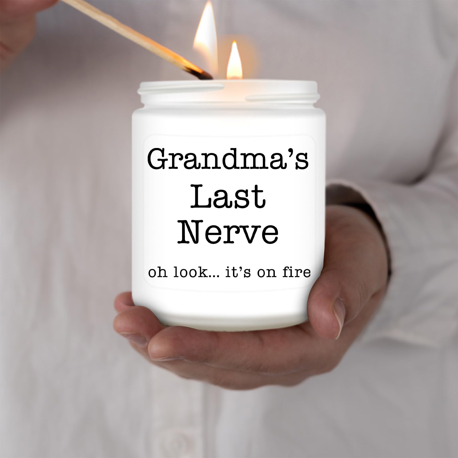 Homsolver Dad Gifts from Daughter Son, Gift for Dad Who Wants Nothing, Birthday Fathers Day Christmas for Stepdad Adoptive Father, Dad's Last Nerve Sandalwood Scented Candle