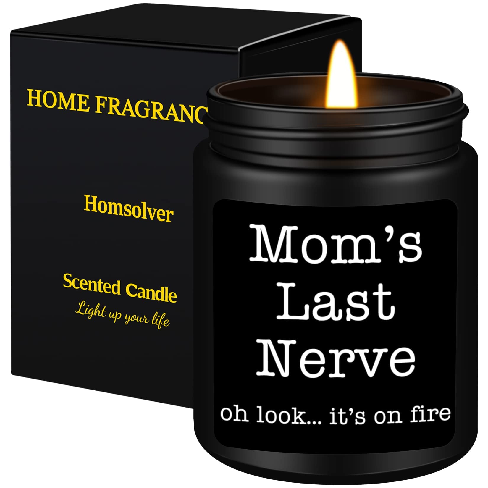 Homsolver Dad Gifts from Daughter Son, Gift for Dad Who Wants Nothing, Birthday Fathers Day Christmas for Stepdad Adoptive Father, Dad's Last Nerve Sandalwood Scented Candle