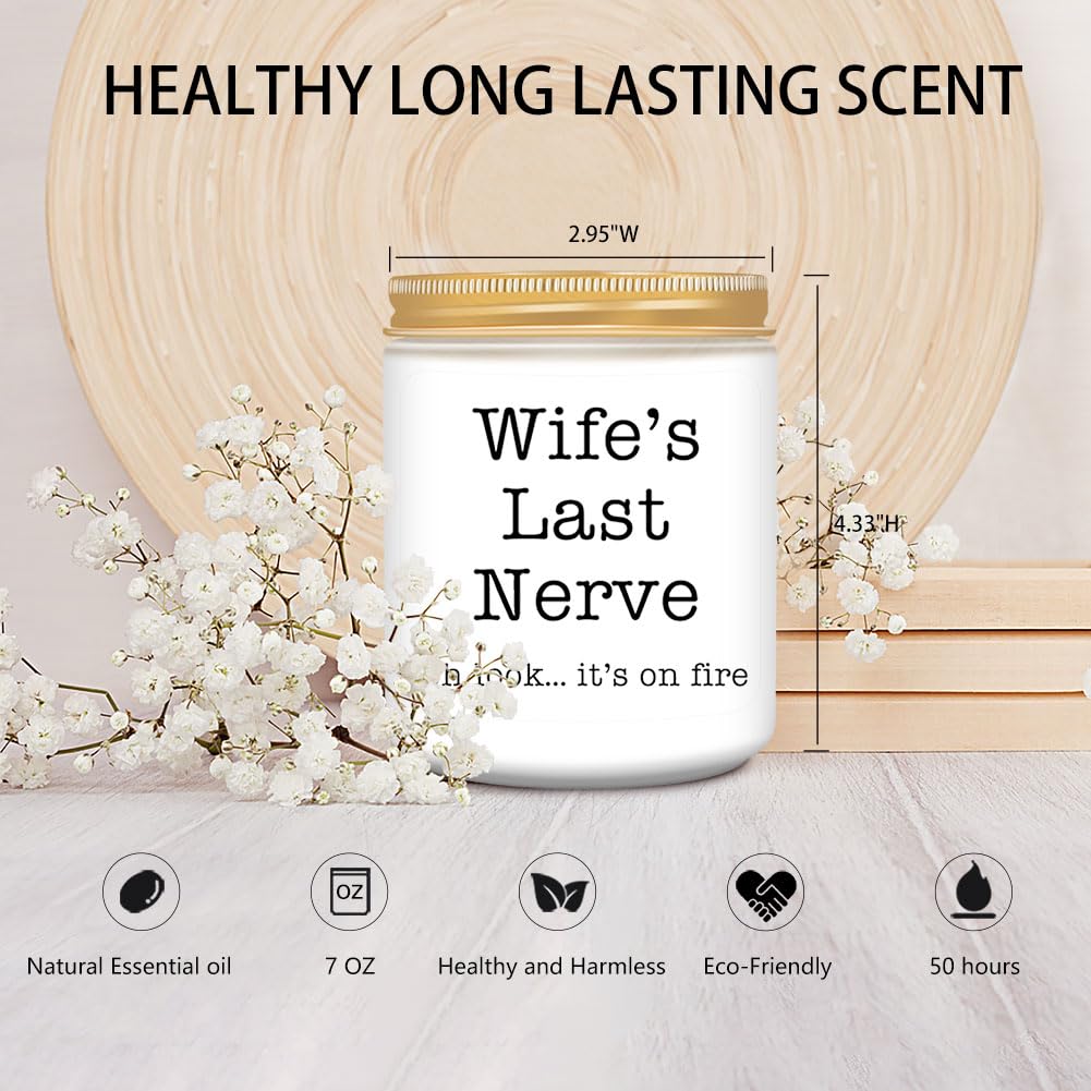 Homsolver Dad Gifts from Daughter Son, Gift for Dad Who Wants Nothing, Birthday Fathers Day Christmas for Stepdad Adoptive Father, Dad's Last Nerve Sandalwood Scented Candle