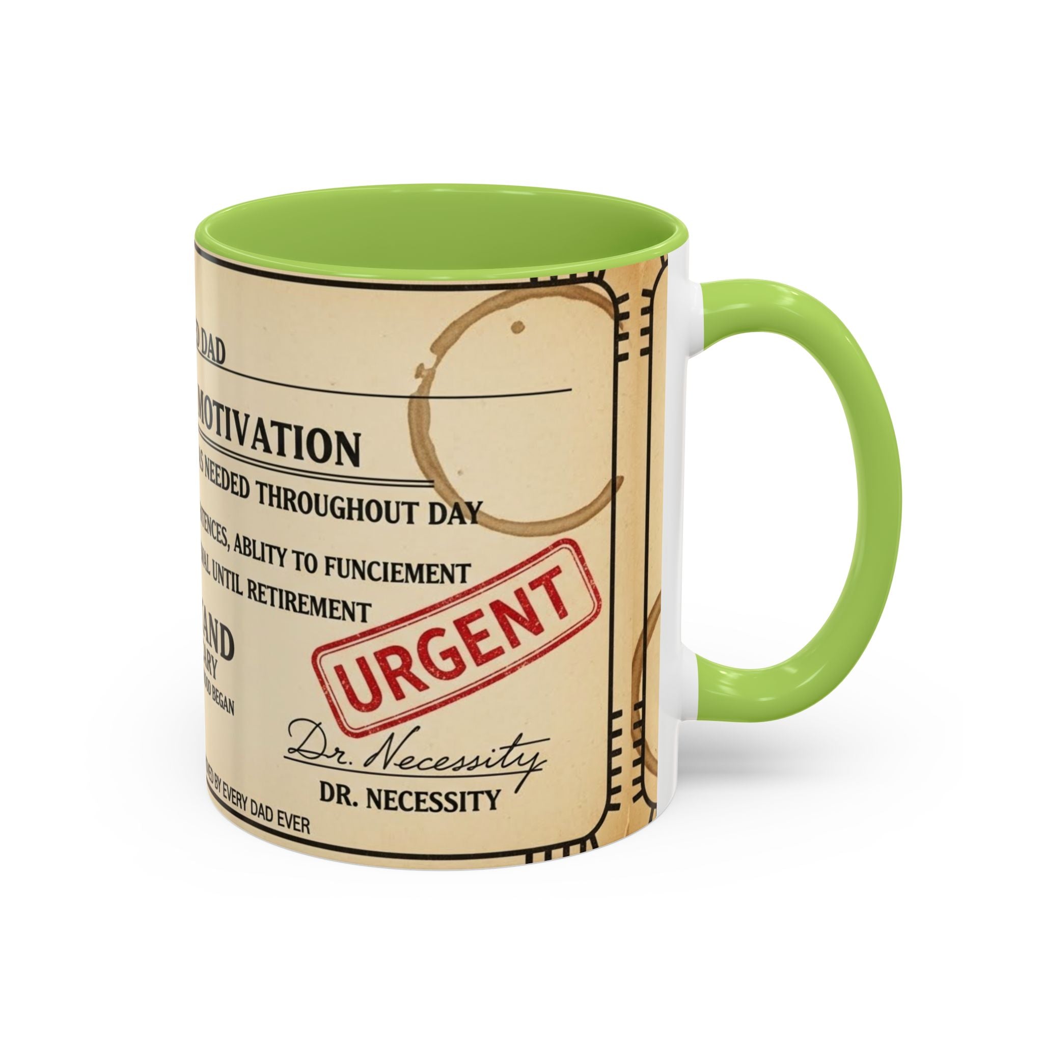 Prescription Coffee Mug — "MR. EXHAUSTED DAD" Liquid Motivation Rx (11/15oz)