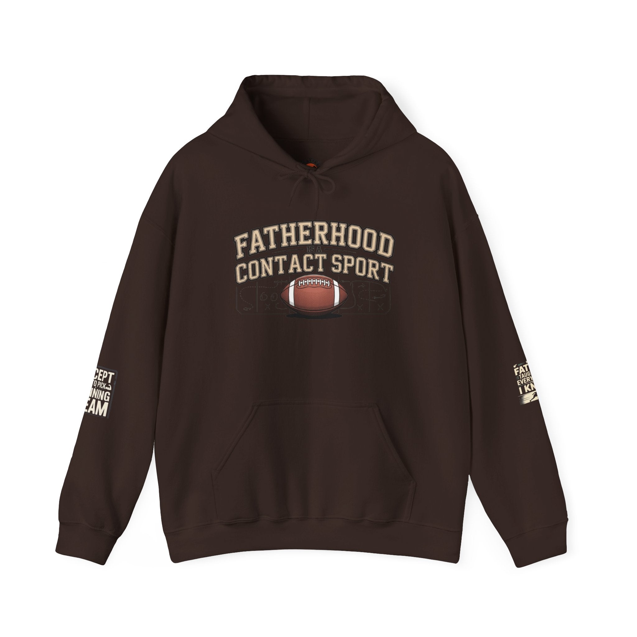 Vintage 1970s College Football Hoodie - Fatherhood is a Contact Sport