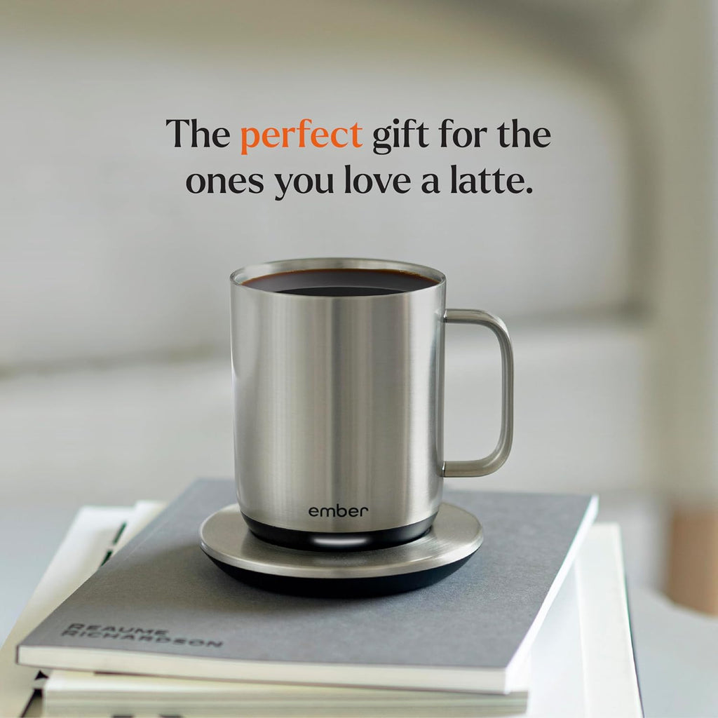 Ember Temperature Control Smart Mug 2, 14 Oz, App-Controlled Heated Coffee Mug with 80 Min Battery Life and Improved Design, Black