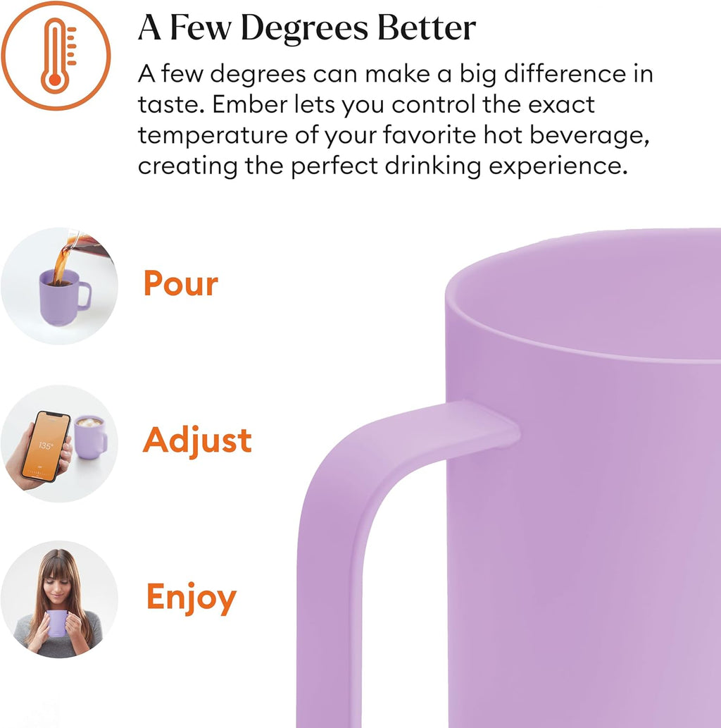 Ember Temperature Control Smart Mug 2, 14 Oz, App-Controlled Heated Coffee Mug with 80 Min Battery Life and Improved Design, Black