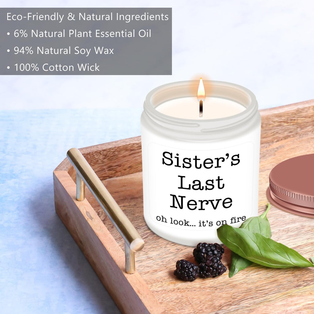 Homsolver Dad Gifts from Daughter Son, Gift for Dad Who Wants Nothing, Birthday Fathers Day Christmas for Stepdad Adoptive Father, Dad's Last Nerve Sandalwood Scented Candle