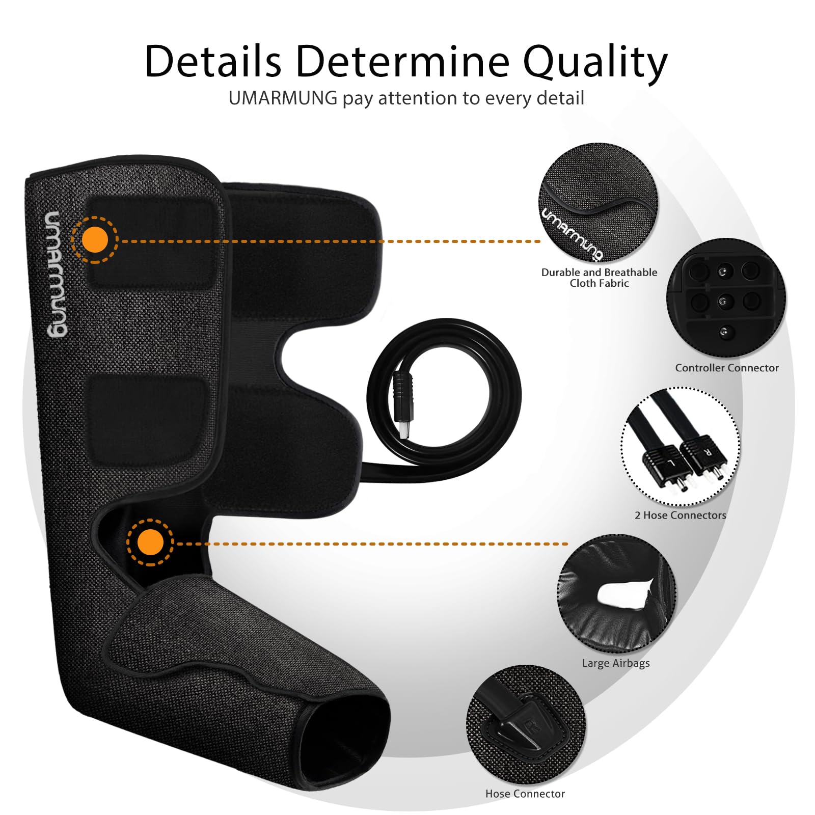 Gifts for Men, Women, Dad, Mom, Mothers Day, Fathers Day, Christmas, Birthday, Air Compression Massager with Heat for Foot, Leg, Knee, Works for Vericose Veins, Muscle Fatigue, Cramps, Swelling, Edema