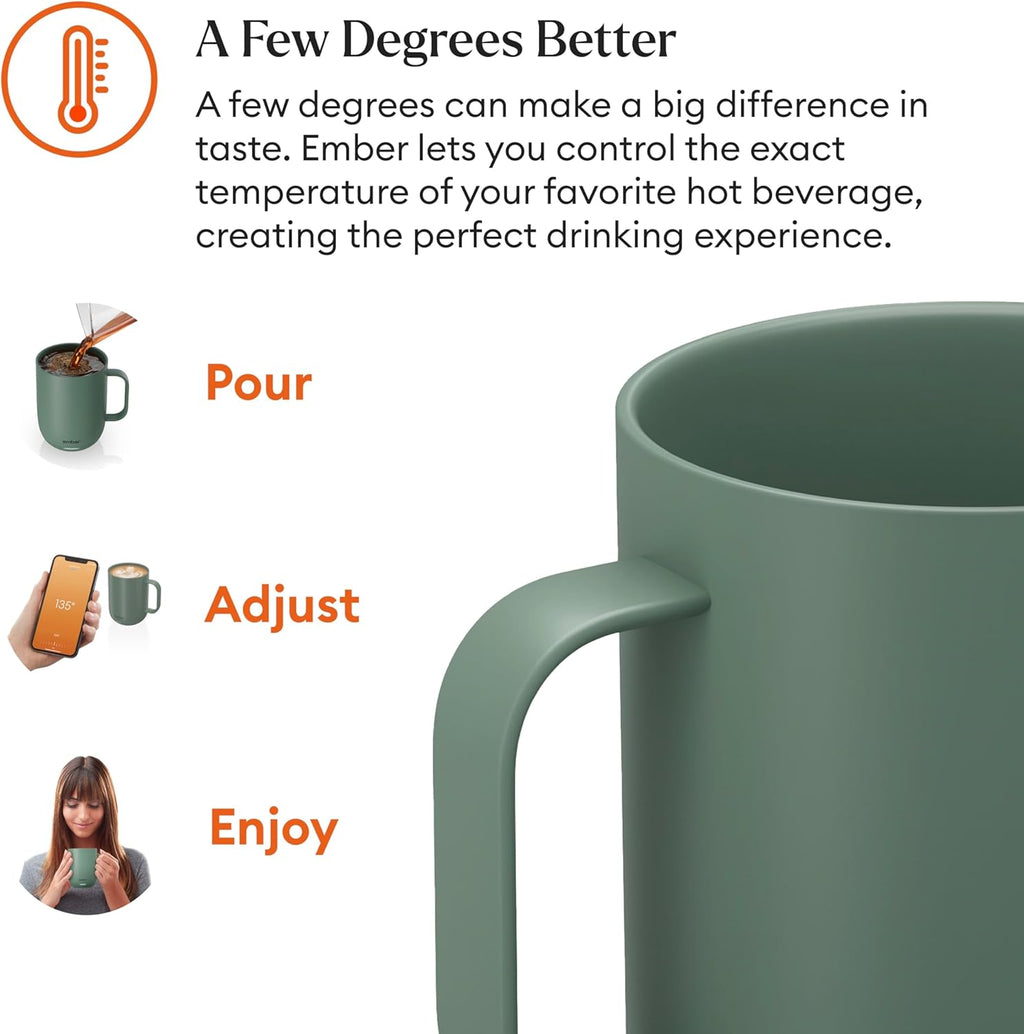 Ember Temperature Control Smart Mug 2, 14 Oz, App-Controlled Heated Coffee Mug with 80 Min Battery Life and Improved Design, Black