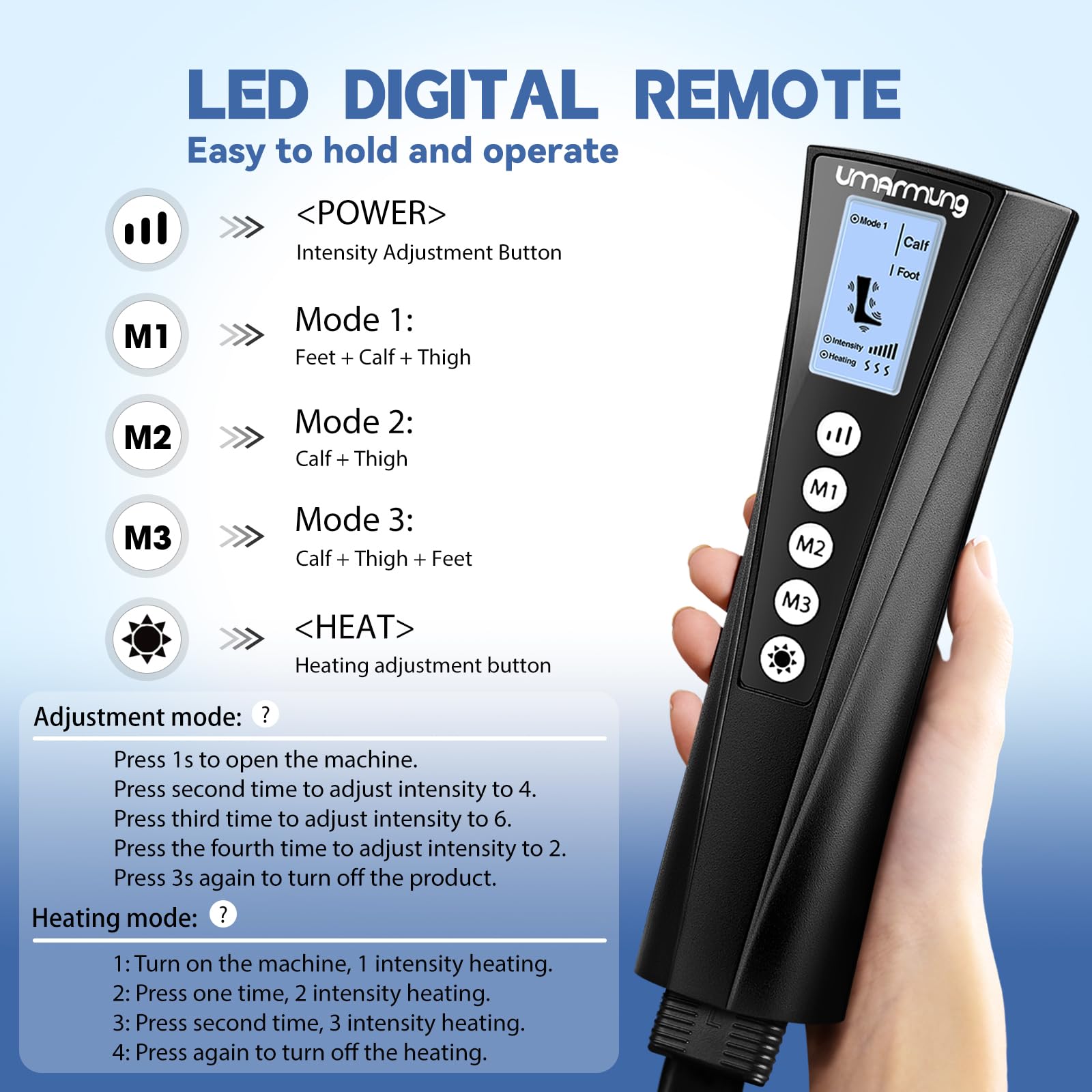 Gifts for Men, Women, Dad, Mom, Mothers Day, Fathers Day, Christmas, Birthday, Air Compression Massager with Heat for Foot, Leg, Knee, Works for Vericose Veins, Muscle Fatigue, Cramps, Swelling, Edema