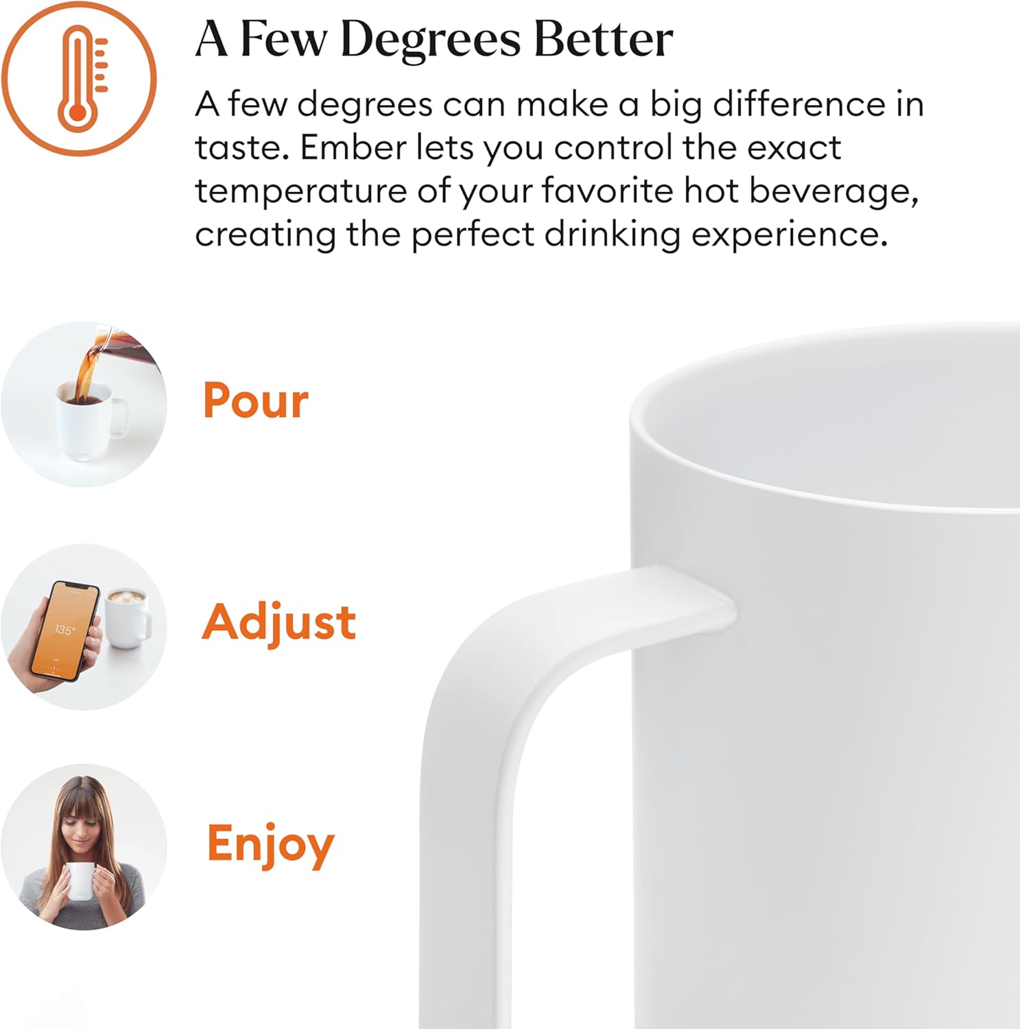 Ember Temperature Control Smart Mug 2, 14 Oz, App-Controlled Heated Coffee Mug with 80 Min Battery Life and Improved Design, Black