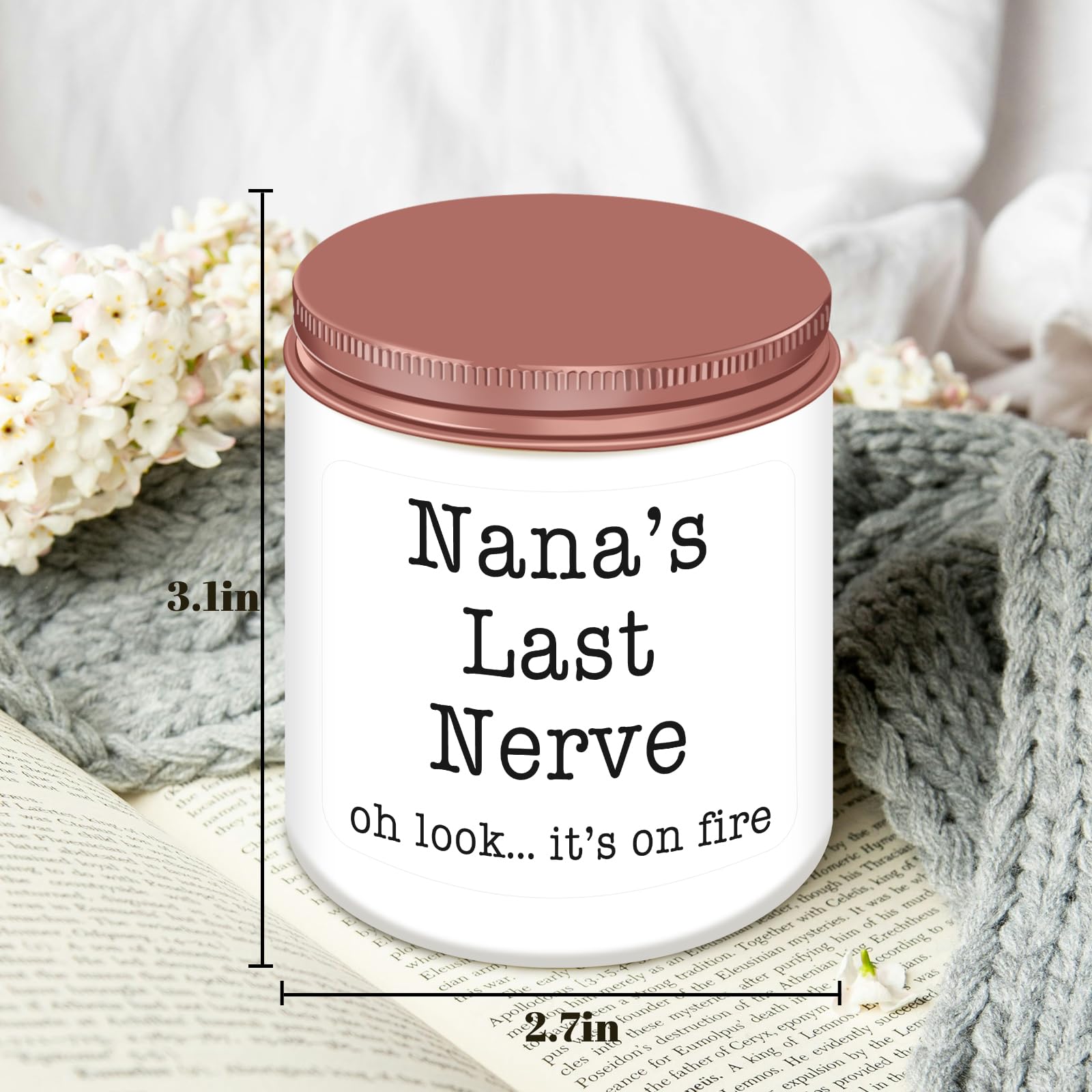Homsolver Dad Gifts from Daughter Son, Gift for Dad Who Wants Nothing, Birthday Fathers Day Christmas for Stepdad Adoptive Father, Dad's Last Nerve Sandalwood Scented Candle