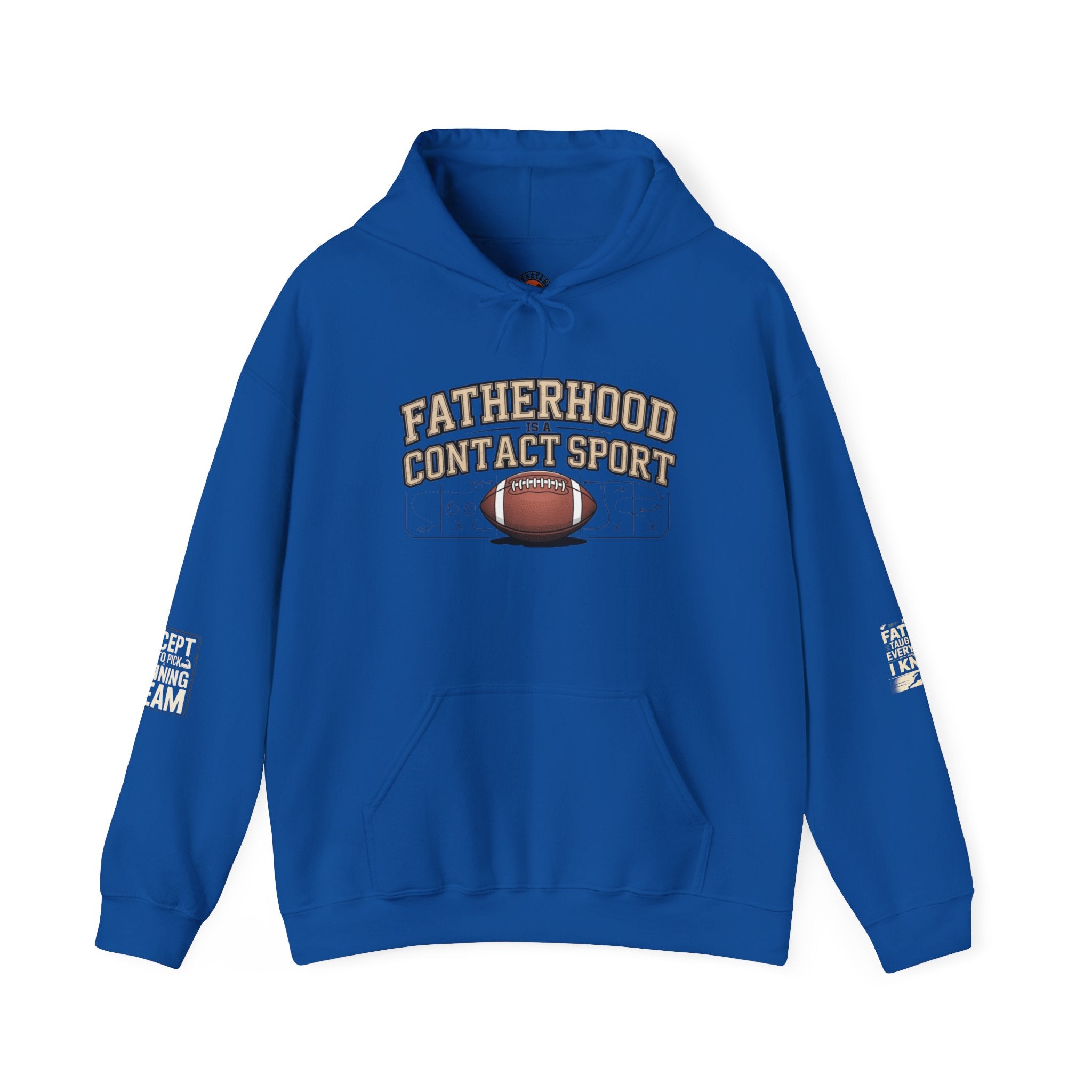 Vintage 1970s College Football Hoodie - Fatherhood is a Contact Sport