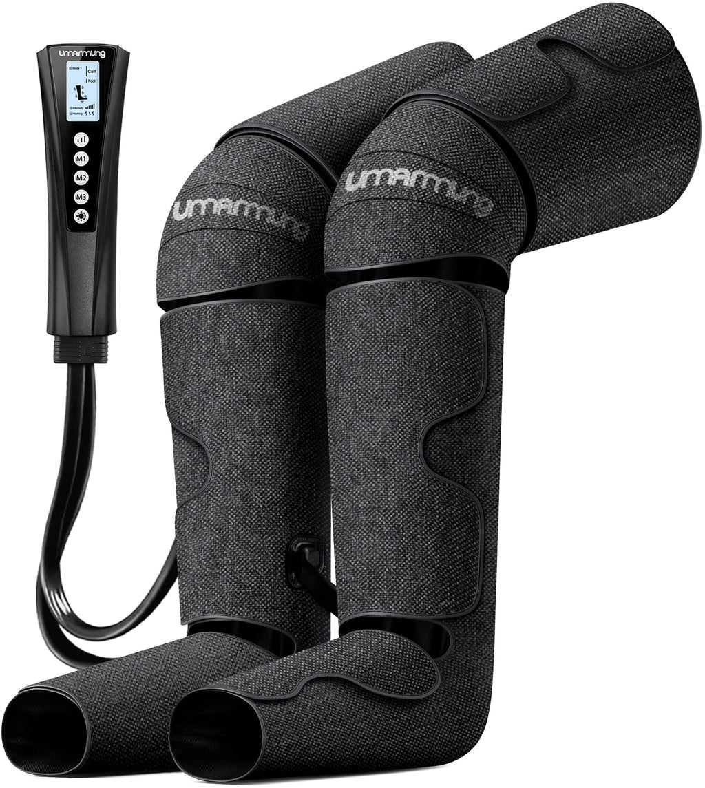 Gifts for Men, Women, Dad, Mom, Mothers Day, Fathers Day, Christmas, Birthday, Air Compression Massager with Heat for Foot, Leg, Knee, Works for Vericose Veins, Muscle Fatigue, Cramps, Swelling, Edema